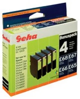 Produktbild von Geha Multipack (E65, E66, E67, E68) für Epson Stylus C64, C66, C84, C86, CX6400, CX6600
