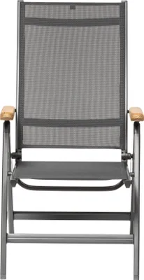 Produktbild von KETTLER Granada Multipositionssessel mit Armlehne aus em Teak-Holz, anthrazit/anthrazit, Aluminium/Outdoorgewebe