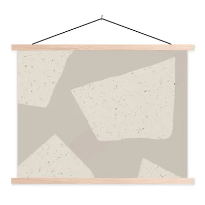 Produktbild von MuchoWow® Textilposter Terrazzo - Abstrakt - Pastell - Muster 60x45 cm mit holzfarbenen Rahmen - Bild