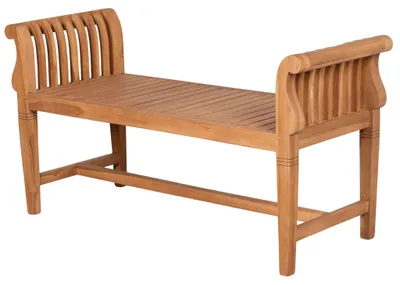 Produktbild von Teakholz Gartenbank Wigan ohne Rückenlehne 130 cm