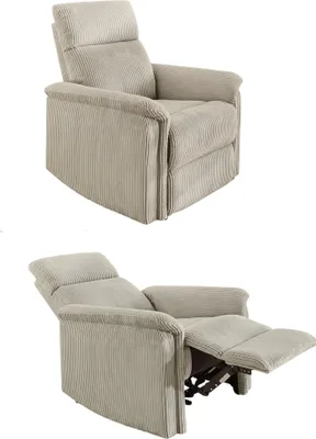Produktbild von Relax-Fernsehsessel Federkern TV Liegefunktion verstellbar Bezug in Cord Beige / 15504