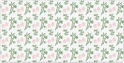 Produktbild von Schreibtischunterlage - 120x60 cm - Mauspad - Tischunterlage - Bambus und Blumen
