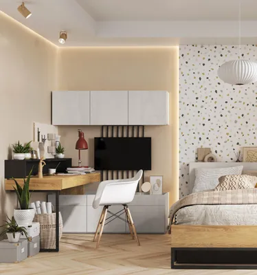 Produktbild von MINIO Büromöbelset FELIX S3 3-Teiling Möbelset | Hikora Natural / Silk Flou Farbe mit Stahlbeinen