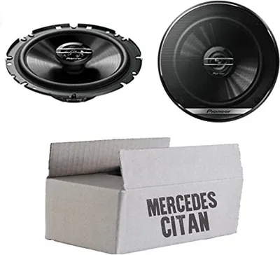Produktbild von Lautsprecher Boxen Pioneer TS-G1720F - 16,5cm 2-Wege Koax Koaxiallautsprecher Auto Einbausatz - Einbauset passend für Mercedes Citan Front - justSOUND