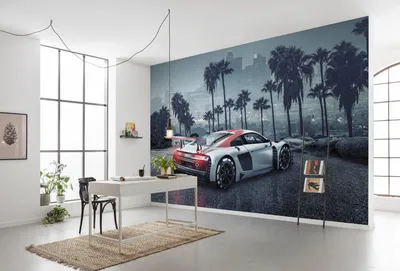 Produktbild von Komar Fototapete - Audi R8 L.A. - Größe: 368 x 254 cm (Breite x Höhe)