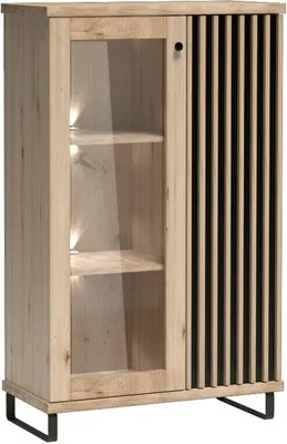 Produktbild von Niedriger Vitrinenschrank AIMY - Artisan Eiche