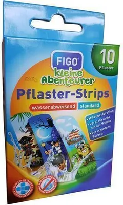 Produktbild von Bunte Kinderpflaster 10 Stück – Flexible Wundversorgung für kleine Abenteurer, 56 x 18 mm