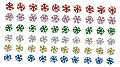 Produktbild von 120 Stück Weihnachts-DIY-Dekoration Schneeflocken Fenster Aufkleber Flachrücken Verzierungen Weihnachtskonfetti