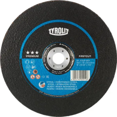 Produktbild von Schruppscheibe PREMIUM D230xS7mmKörnung 30 gekr.2in1 Bohr.22,23mm TYROLIT