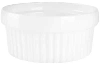 Zdjęcie produktu dla Białe formy do pieczenia z ceramiki – formy do porcji – 11 cm – 250 ml – zestaw 2 sztuk