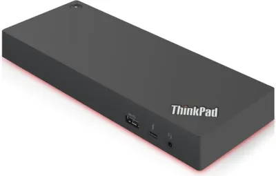Zdjęcie produktu dla Lenovo 40AN0135EU, Przewodowa, Thunderbolt 3, 3,5 mm, 10,100,1000 Mbit/s, Czarny, Czerwony, 4K Ultra HD