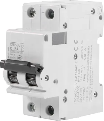 Image de Disjoncteur C65H-DC 2P 250V DC Solar Energy Air Switch Amps (16A)