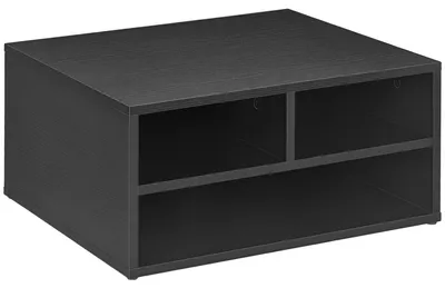 Produktbild von Druckerst?nder mit 3 offenen Ablagen, 2 Ebenen, 47 x 40 x 22,5 cm, Schwarz