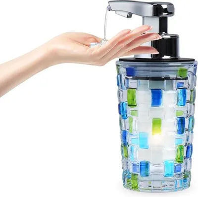 Produktbild von Elektrische Glas-Flasche 270 ml, gestrept, für Bad und Küche