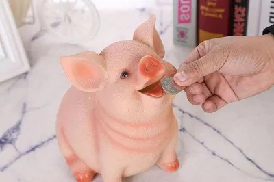 Image de Tirelire en forme de cochon mignon en plastique rigide pour enfants