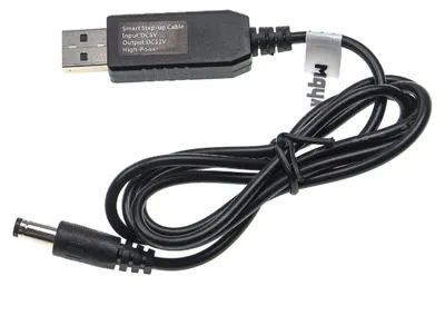 Produktbild von vhbw USB Ladekabel auf 5,5 x 2,5 mm Hohlstecker - 5 V / 3 A zu 12 Vfür Router, externe Festplatte, Bluetooth Lautsprecher