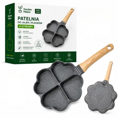 Produktbild von Pancakepfanne 36 Cm 4 Herzmulden Antihaftbeschichtet Bequemes Braten Ohne Anhaften Und Einfaches Herausnehmen Der Portionen