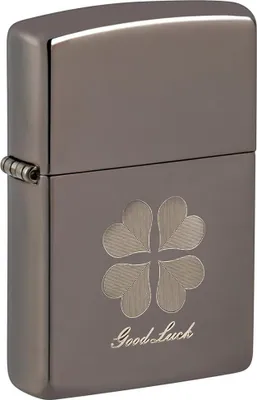 Obrázek produktu pro Zippo benzínový zapalovač Kleeblatt Good Luck – prémiová kvalita z USA – trvalá spolehlivost