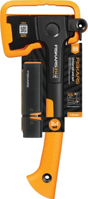 Obrázok produktu pre Fiskars Set Univerzálna Sekera (Xs) X14 + Xsharp™ Ostrič Nožov A Seker 1075432