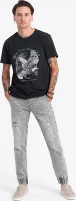 Obrázek produktu pro Ombre Clothing Pánské džínové kalhoty Valmaer světle šedá XL