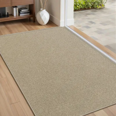 Innendeurmatte 60x90 cm, rutschfest, waschbar, beige