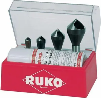 Produktbild von Ruko Querlochsenker 90Grad Durchmesser 2 / 5-15 / 20 HSS-Co Kunststoffkassette - 102310E