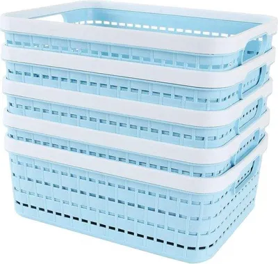Zdjęcie produktu dla Koszyk do przechowywania Famanu, prostokątny - 28,6 x 22 x 11 cm, niebieski