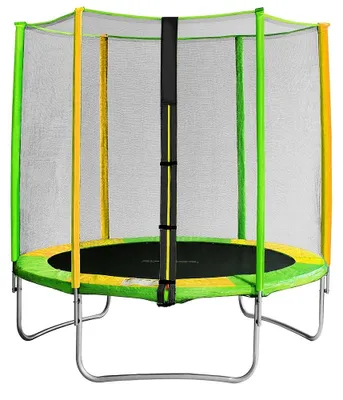Imagen del producto de Trampolín para jardín con red de seguridad - Diámetro de 150 cm - Trampolín para exteriores con borde de protección - Color azul
