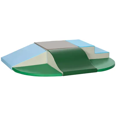 Image de HOMCOM Parcours motricité bébé 6PCS, module motricité bébé en mousse EPE avec housse en revêtement synthétique, blocs mousse de construction, jouets éducatifs enfants d'âge préscolaire, multicolore
