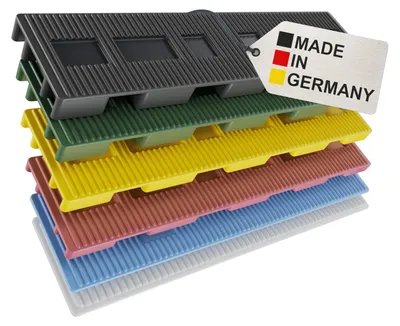 Imagen del producto de Cuñas de plástico, 100 x 20 mm, de 1 a 6 mm de espesor, paquete de 100 unidades, para montaje
