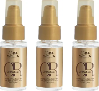 Produktbild von Wella Oil Reflections Smoothening Oil 3 x 30 ml Haarpflegeöl Set