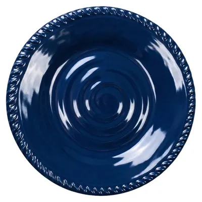 Produktbild von Dessertteller aus blauem Melamin mit geriffeltem Rand, 23 x 23 x 2 cm – 6er-Set