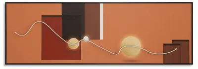Produktbild von Wandbild On Canvas With Led Abstract Leinwand Mehrfarbig 50x150x3,5 cm