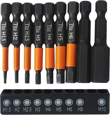 Produktbild von Stahl 6-Kant Bit-Set 9-teilig 1/4 Zoll