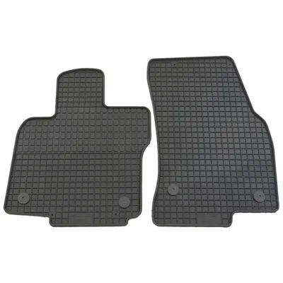 Produktbild von für VW Caddy V ab 11/2020  vorne PETEX Gummimatten 2-teilig schwarz Allwettermatten Gummifußmatten