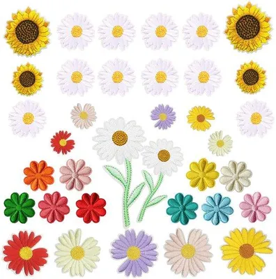 Immagine prodotto di Set di strass a forma di fiore - 35 pezzi - diversi stili e dimensioni