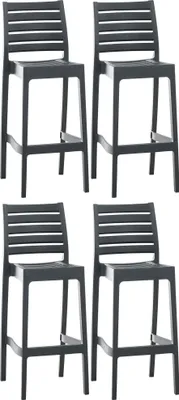 Produktbild von 4er-Set wetterfeste Barhocker - Outdoor-Stühle - UV-beständig und stapelbar