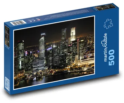 Obrázek produktu pro Puzzle 500 Noční panorama města - martinpuzzle