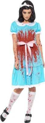 Image de Smiffys - Costume "Murderous Twin" - Femme SM2119 (XL) (Bleu/Rouge/Blanc)