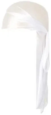 Produktbild von Go Go Gadget - Durag - Do-rag - Seide - Satin - Schlafmütze - Haarschmuck - Haarschutz - 102*22cm - 1 Stück - Weiß