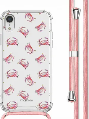 Productafbeelding van imoshion Design hoesje met koord voor de Apple iPhone Xr - Crab Watercolor
