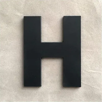 Produktbild von Wandaufkleber Buchstabe schwarz 9 x 7,4 cm, Buchstabe H