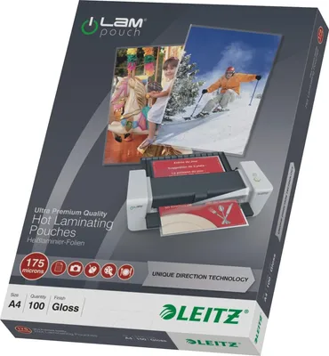 Produktbild von Laminiertaschen iLAM A4 175mic glänzend VE=5x100 Stück