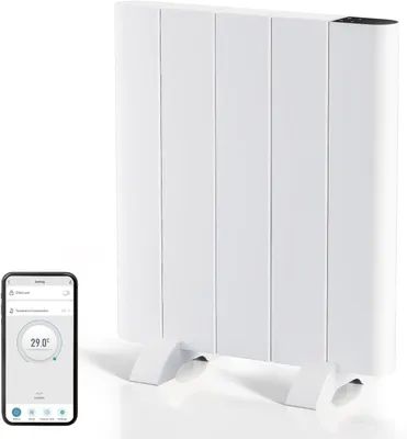 Produktbild von Elektrische Heizung, 700 W, Konvektorheizung, energiesparend, für Wandmontage oder Standfuß, mobiler Elektroheizkörper
