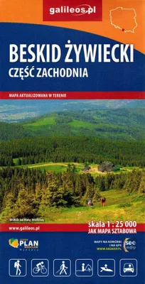 Immagine prodotto di Żywiecer Beskiden, parte occidentale. Mappa turistica. Galileos