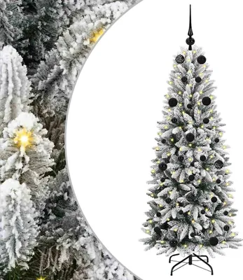 Immagine prodotto di vidaXL Albero di Natale artificiale con 150 LED con supporto bianco 150 cm