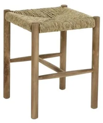 Image de Pomax Mesimeri, tabouret, couleur naturelle, L 45 x l 45 x H 45 cm