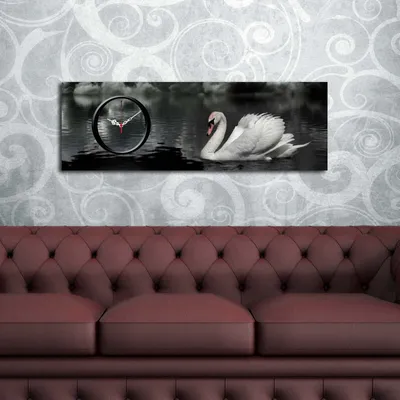 Produktbild von Opviq, 3090CS- CTY1619, Bunt, Wanduhren, 30 x 90, 100% Wildleder -Leinwand