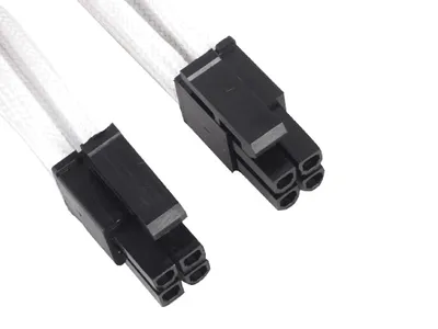 Produktbild von Silverstone 8pin - EPS12V 8pin(4+4), 0.3m, 0,3 m, 8-pin(4+4) EPS12V, Männlich, Männlich, Weiß