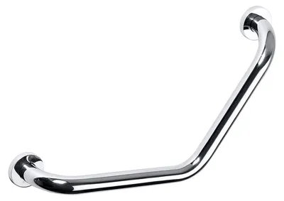 Produktbild von 45° abgewinkelter Griff, Bemeta Hotelausstattung, 370 mm, Edelstahl